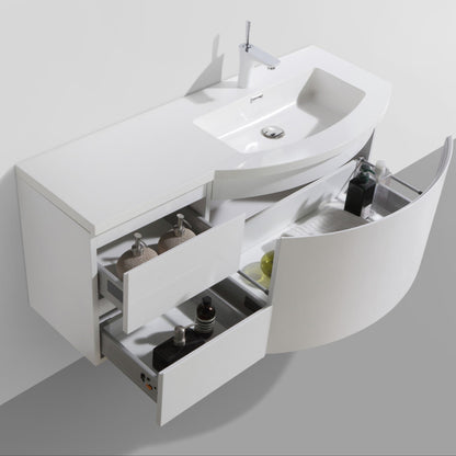 BELBAGNO PROSPERO  1200MM SINGLE BOWL WALL HUNG VANITY AND BASIN