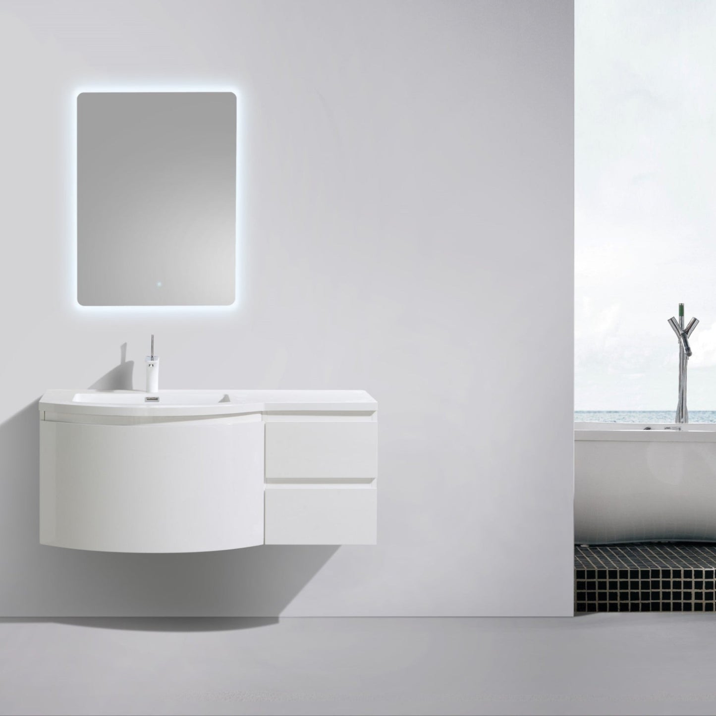 BELBAGNO PROSPERO  1200MM SINGLE BOWL WALL HUNG VANITY AND BASIN
