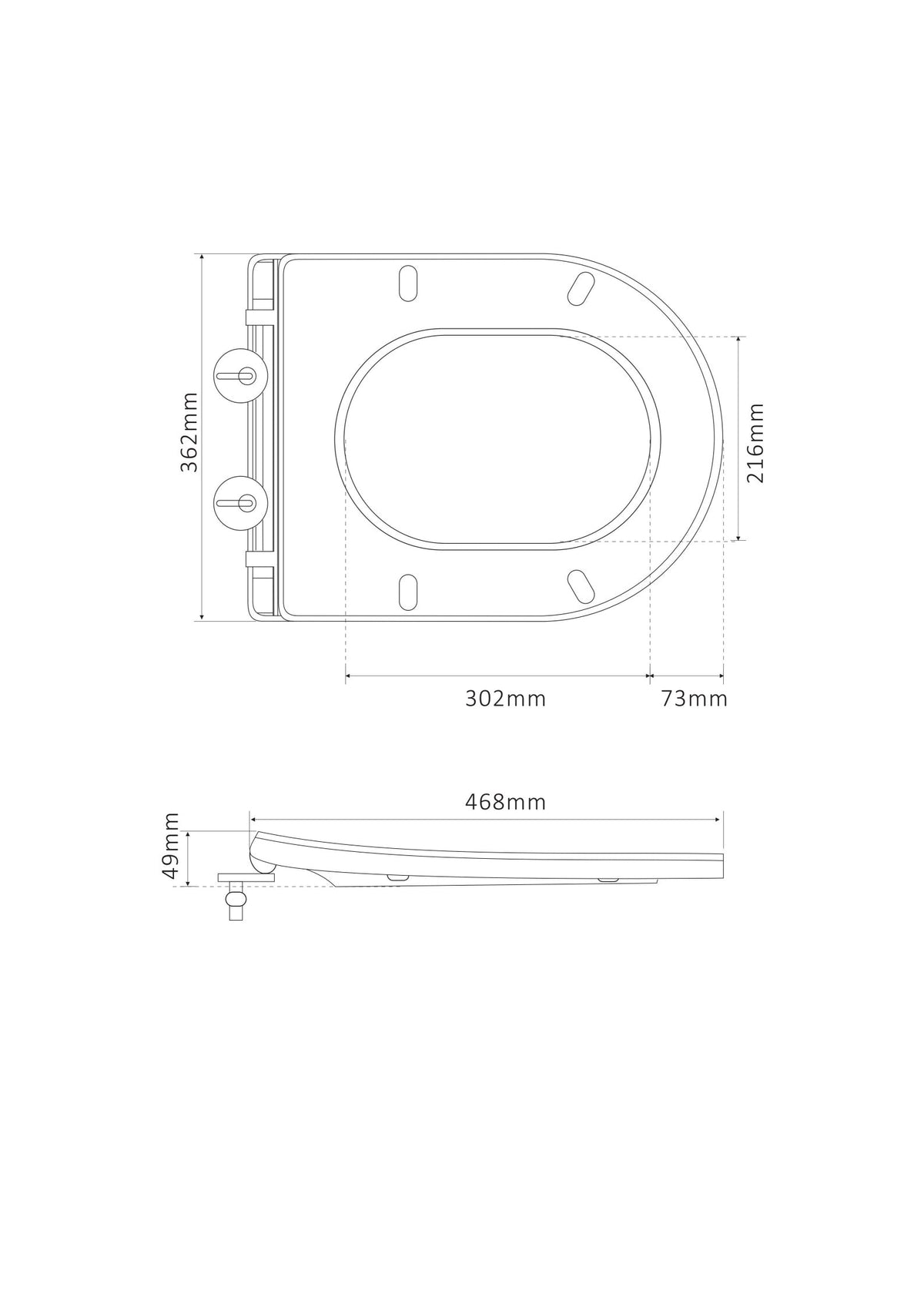 PP Toilet Seat – White