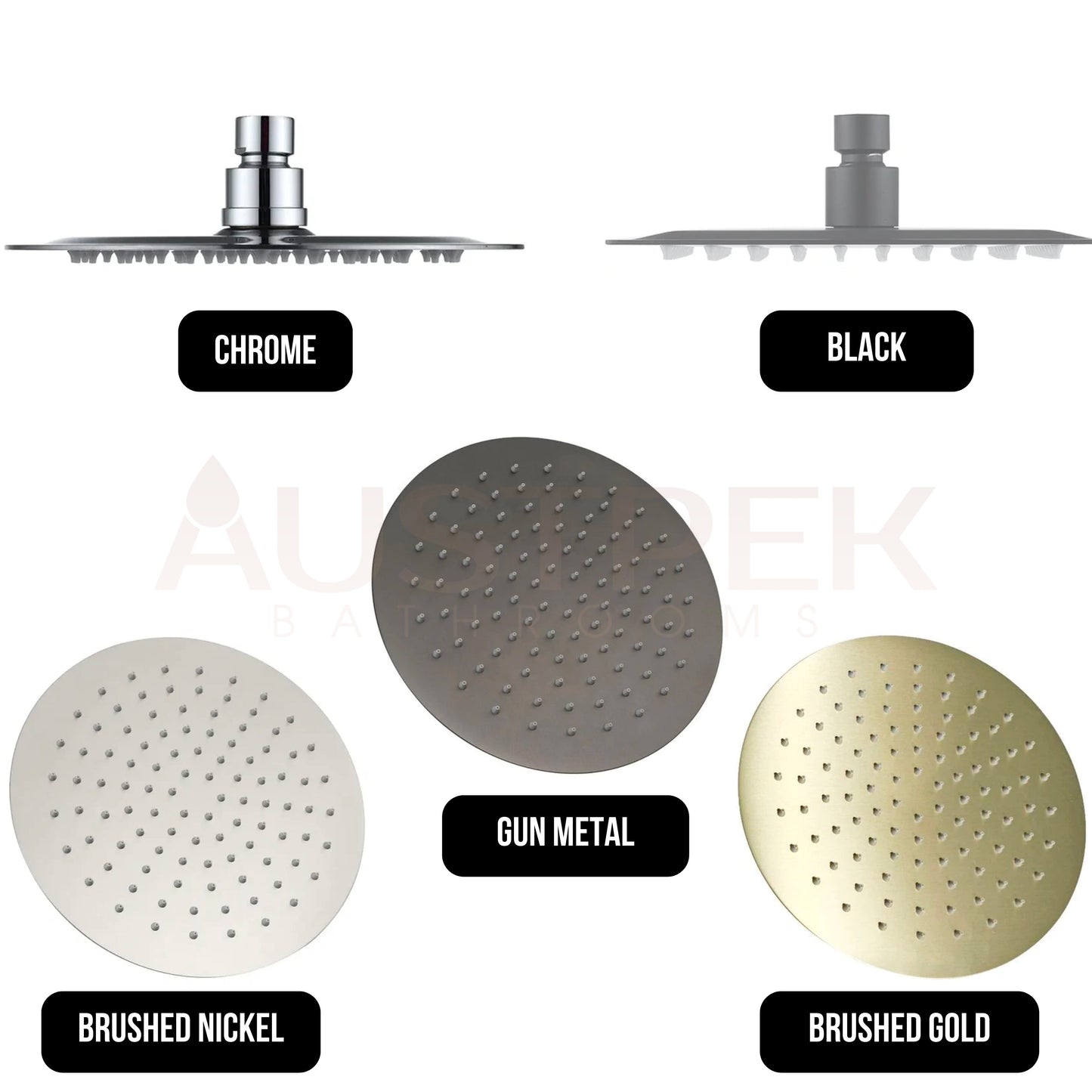 INSPIRE PAVIA  STEEL SHOWER HEAD ROUND 250MM