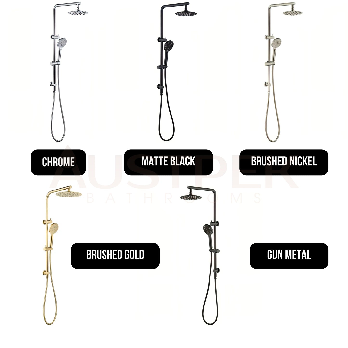 INSPIRE PAVIA COMBO SHOWER SET WITH SINGLE HOSE TOP INLET