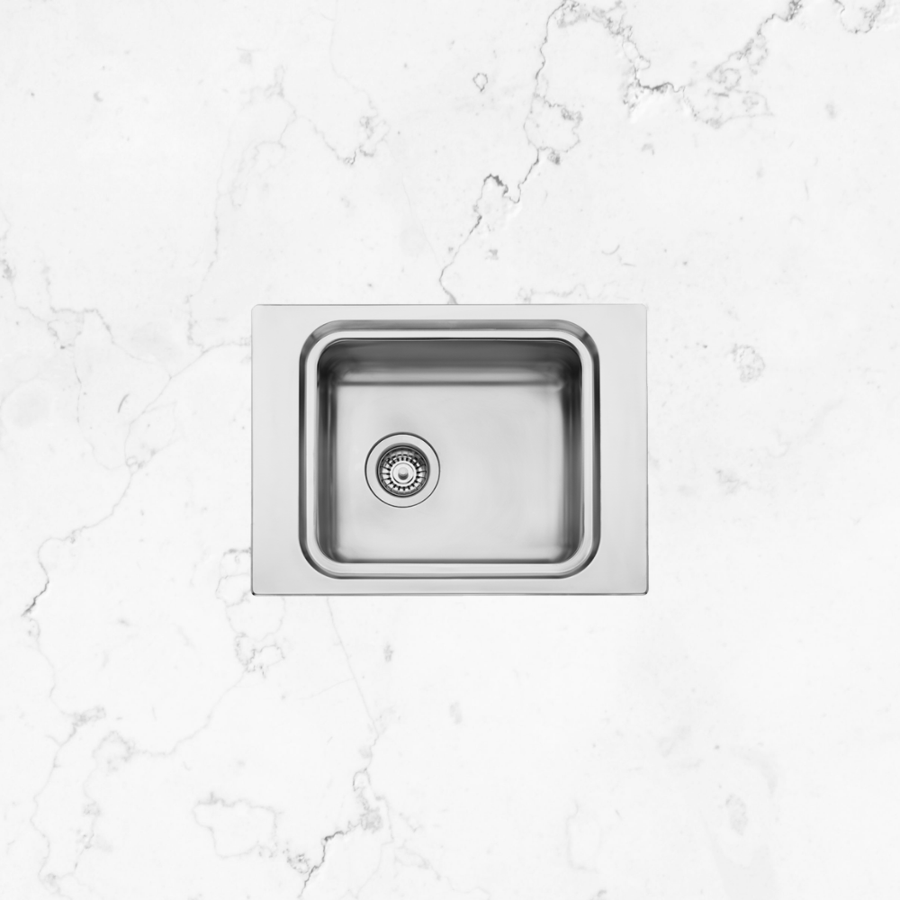 Oliveri Puro Single Bowl Topmount Care Sink Stainless Steel
