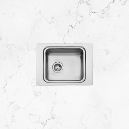 Oliveri Puro Single Bowl Topmount Care Sink Stainless Steel