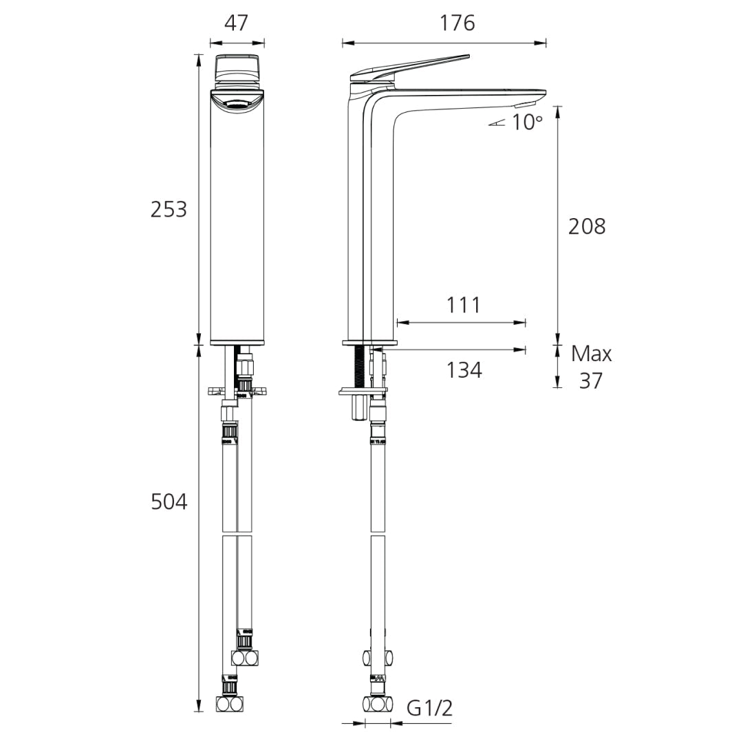 Oliveri Paris Tower Basin Mixer