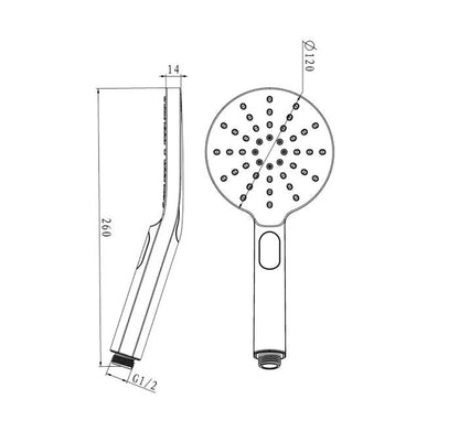 Inspire Pavia Hand Shower Gun Metal