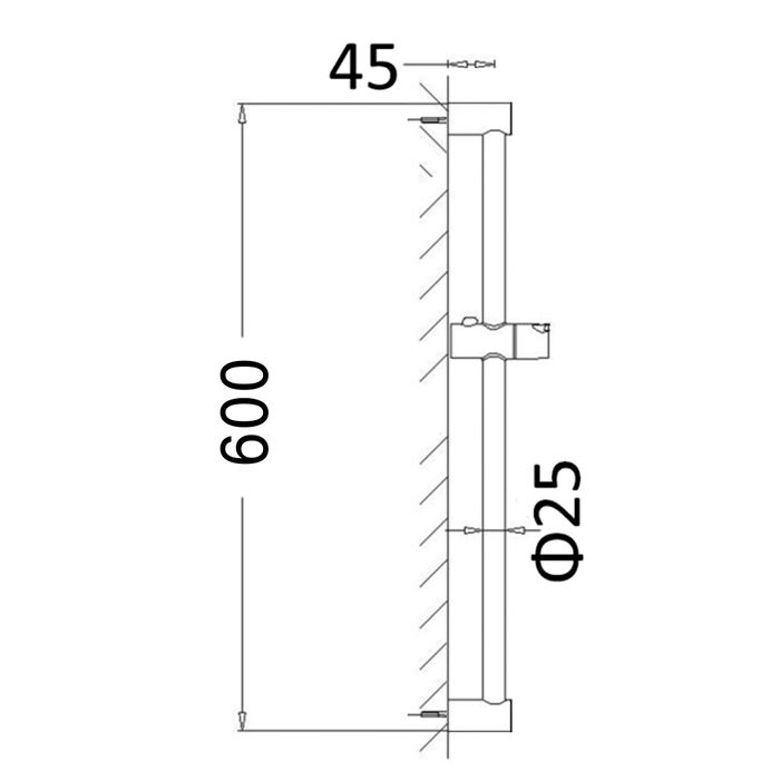 Inspire Pavia Shower Rail