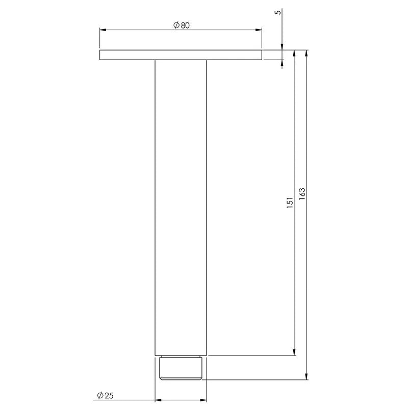 SPARE Phoenix Vivid Ceiling Arm 150MM V546 CHR