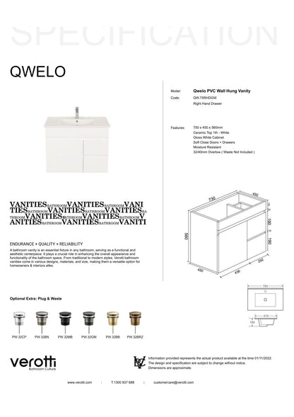 QWELO 750 VANITY