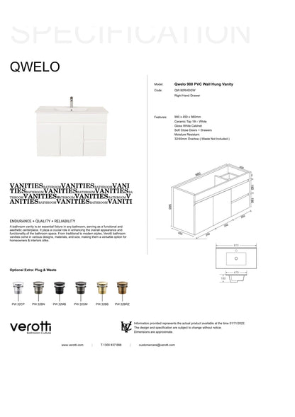 QWELO 900 VANITY