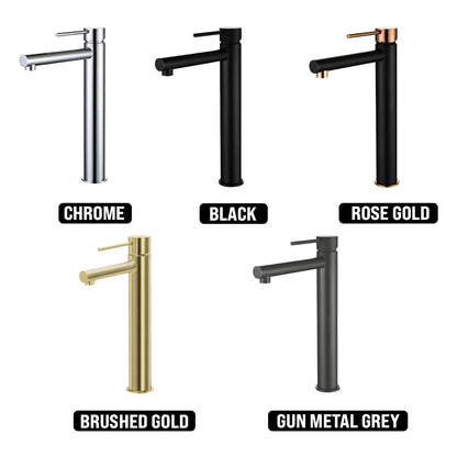 INSPIRE ROUL TALL BASIN MIXER 297MM BRUSHED