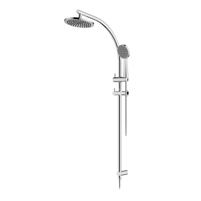 Twin Curve Rail and Hand Shower Ensemble - Brushed Nickel