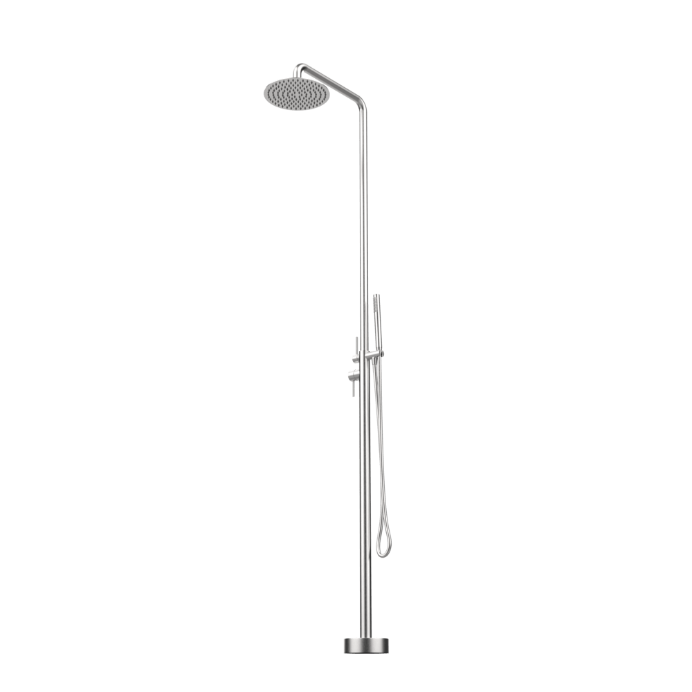 316 Marine Grade Stainless Steel Freestanding Round Shower Head (250mm) & Handshower