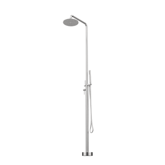 316 Marine Grade Stainless Steel Freestanding Round Shower Head (250mm) & Handshower