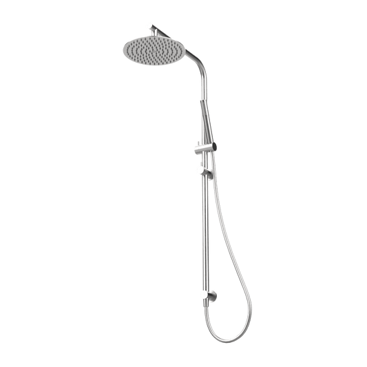 316 Marine Grade Stainless Steel Twin Round Showerhead (250mm) & Handshower