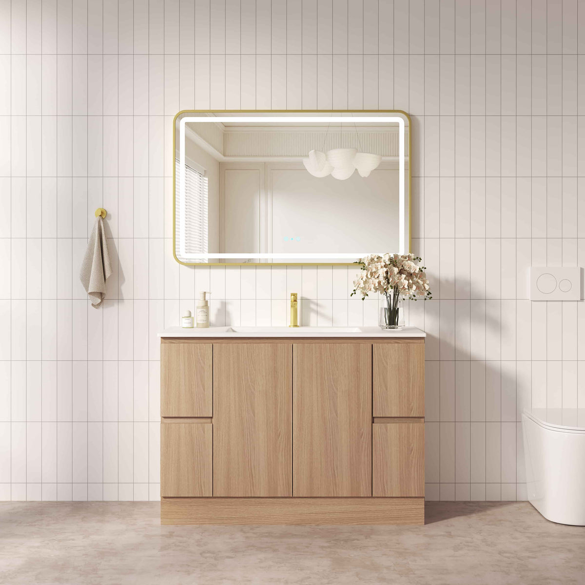 RITA 1200mm Freestanding Cabinet - Elegant Oak (+ TOP 120)