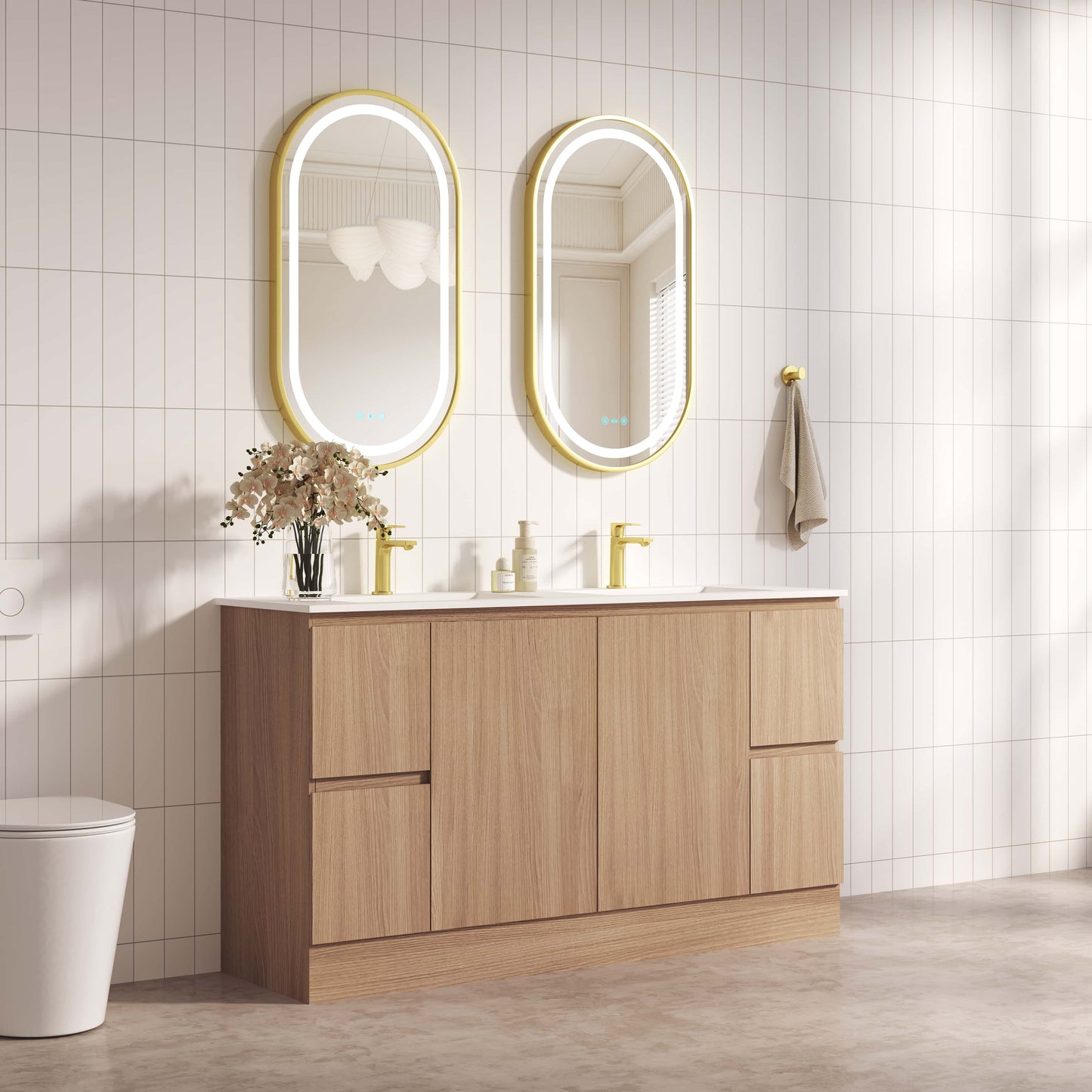 RITA 1500mm Freestanding Cabinet - Elegant Oak (+ TOP 150D)