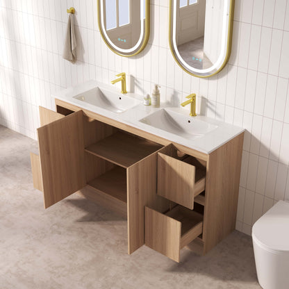 RITA 1500mm Freestanding Cabinet - Elegant Oak (+ ST-150-LW + KB-150HE-EO)