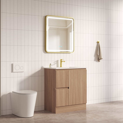 RITA 750mm Freestanding Cabinet (LHD)- Elegant Oak (+ ST-75-LW+ KB-75HE-EO)