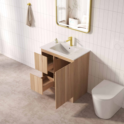 RITA 750mm Freestanding Cabinet (LHD)- Elegant Oak (+ ST-75-CA)