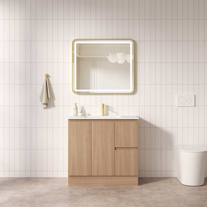 RITA 900mm Freestanding Cabinet (RHD)- Elegant Oak