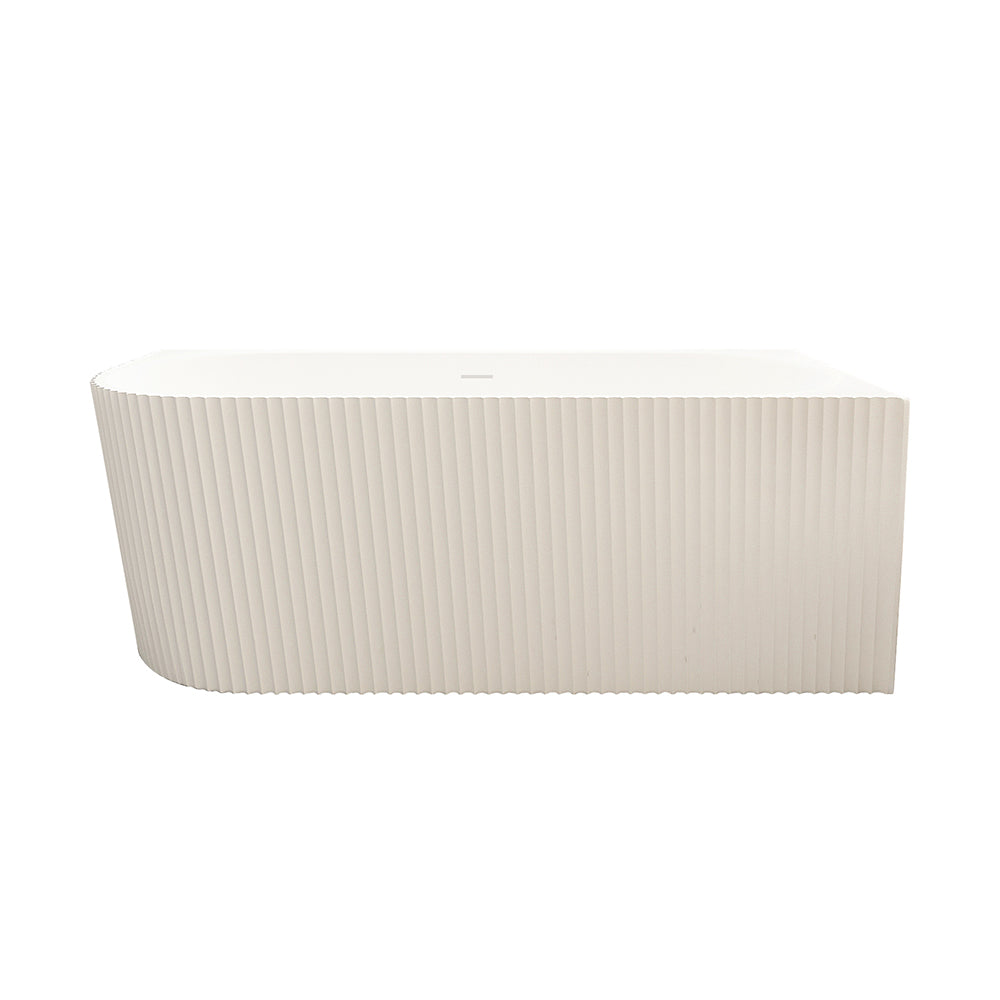 Rose V-Groove Corner Bathtub - Matt White - 1700mm / Right / Matt White