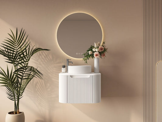 Rome 600mm Wall-Hung Cabinet - Matt White - 600mm / Matt White Cabinet Only