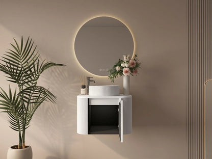 Rome 600mm Wall-Hung Cabinet - Matt White - 600mm / Matt White Cabinet Only