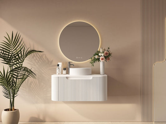Rome 750mm Wall-Hung Cabinet - Matt White - 750mm / Matt White Cabinet Only