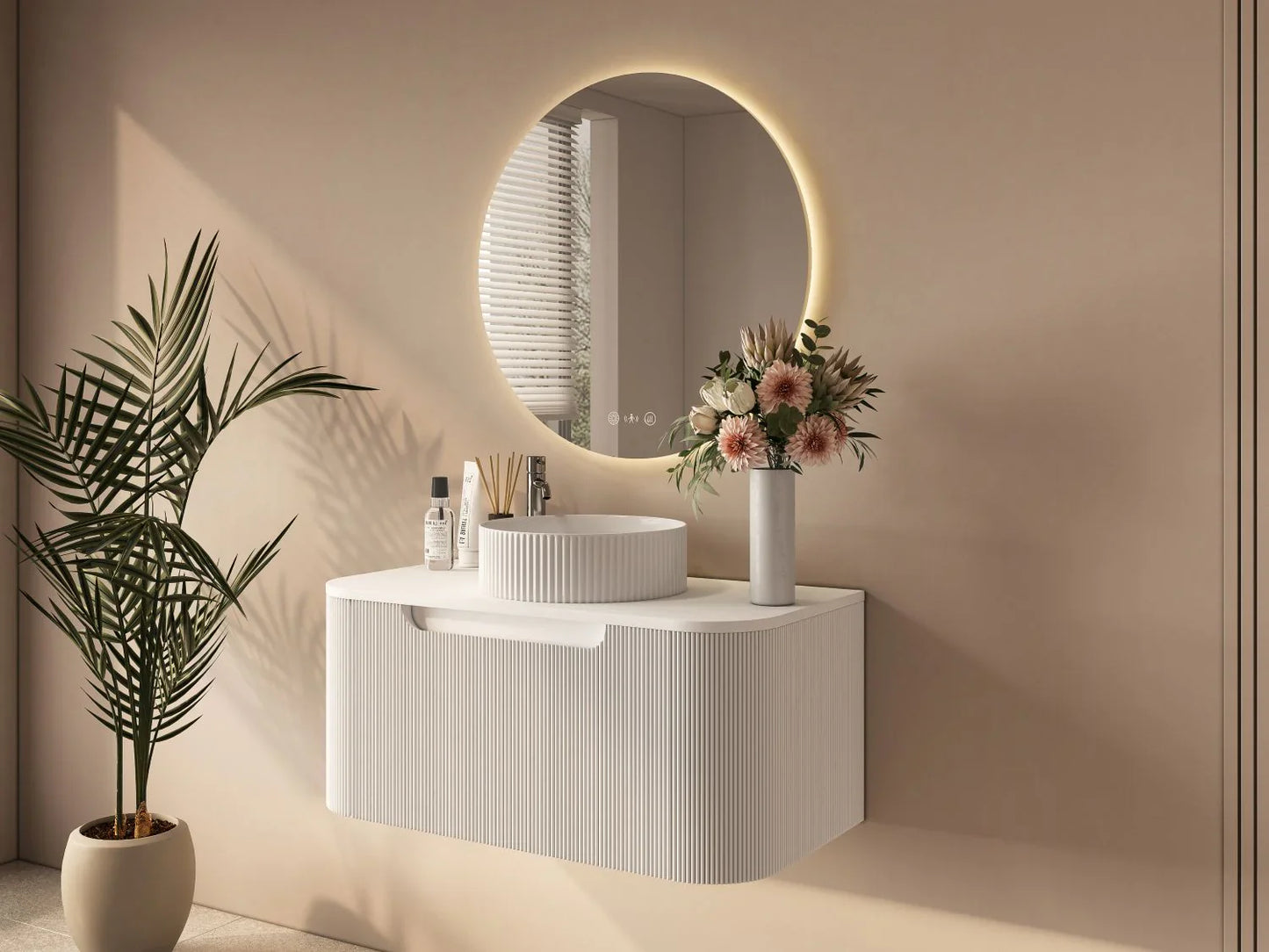 Rome 900mm Wall-Hung Cabinet - Matt White - 900mm / Matt White Cabinet Only