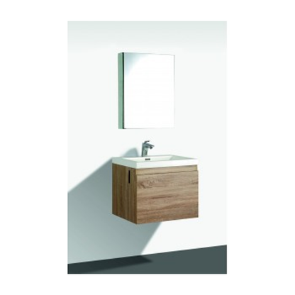 Belbagno Roxanne 600mm Wall Hung Vanity  Oak P/Marble Top