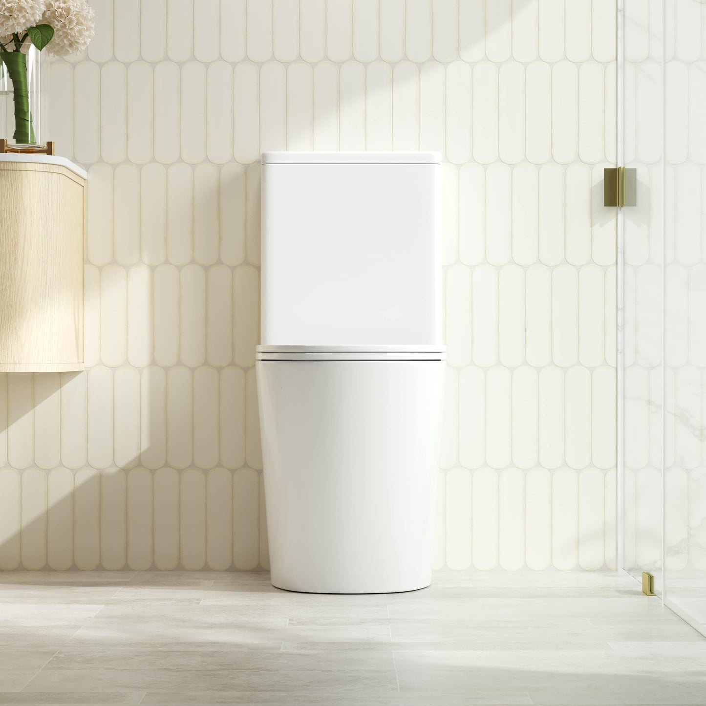 RIVO Back-to-Wall Rimless Tornado Toilet Suite - Short Projection