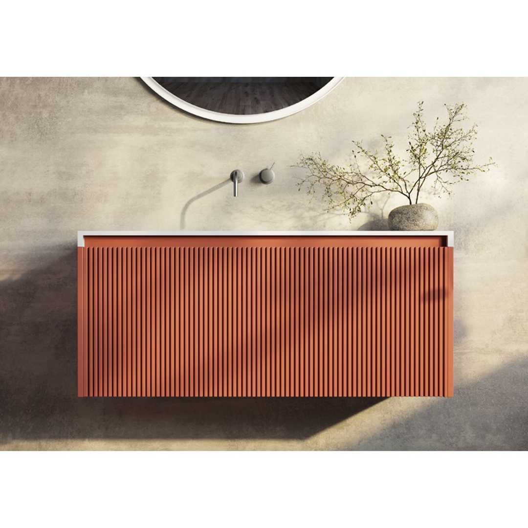 Belbagno Rimini 1000mm Wall Hung Vanity Includes Basin Potters Clay