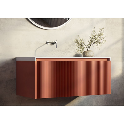 Belbagno Rimini 1000mm Wall Hung Vanity Includes Basin Potters Clay