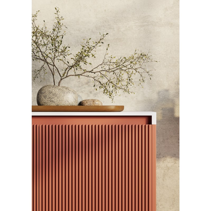 Belbagno Rimini 1400mm Wall Hung Vanity Includes Basin Potters Clay