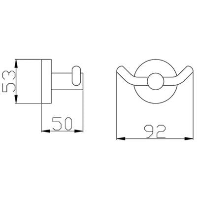 INSPIRE RONDO DOUBLE ROBE HOOK  92MM