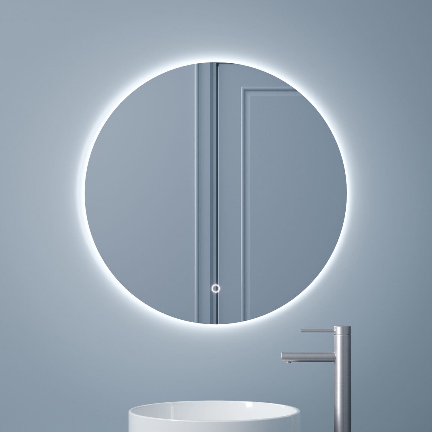 Round Cool Light LED Mirror - 80cm wide - Reno Spares