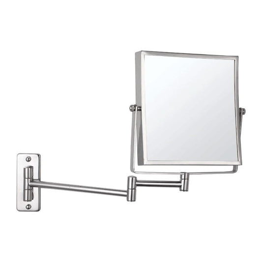 Thermogroup 1 & 5x Magnification Chrome Wall Mounted Shaving Mirror, 200 x 200mm
