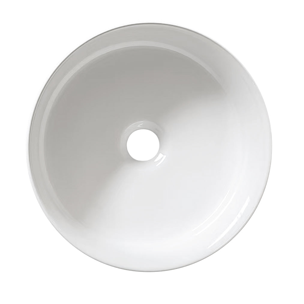Sasso 30 Counter-top Round Basin - Matt White