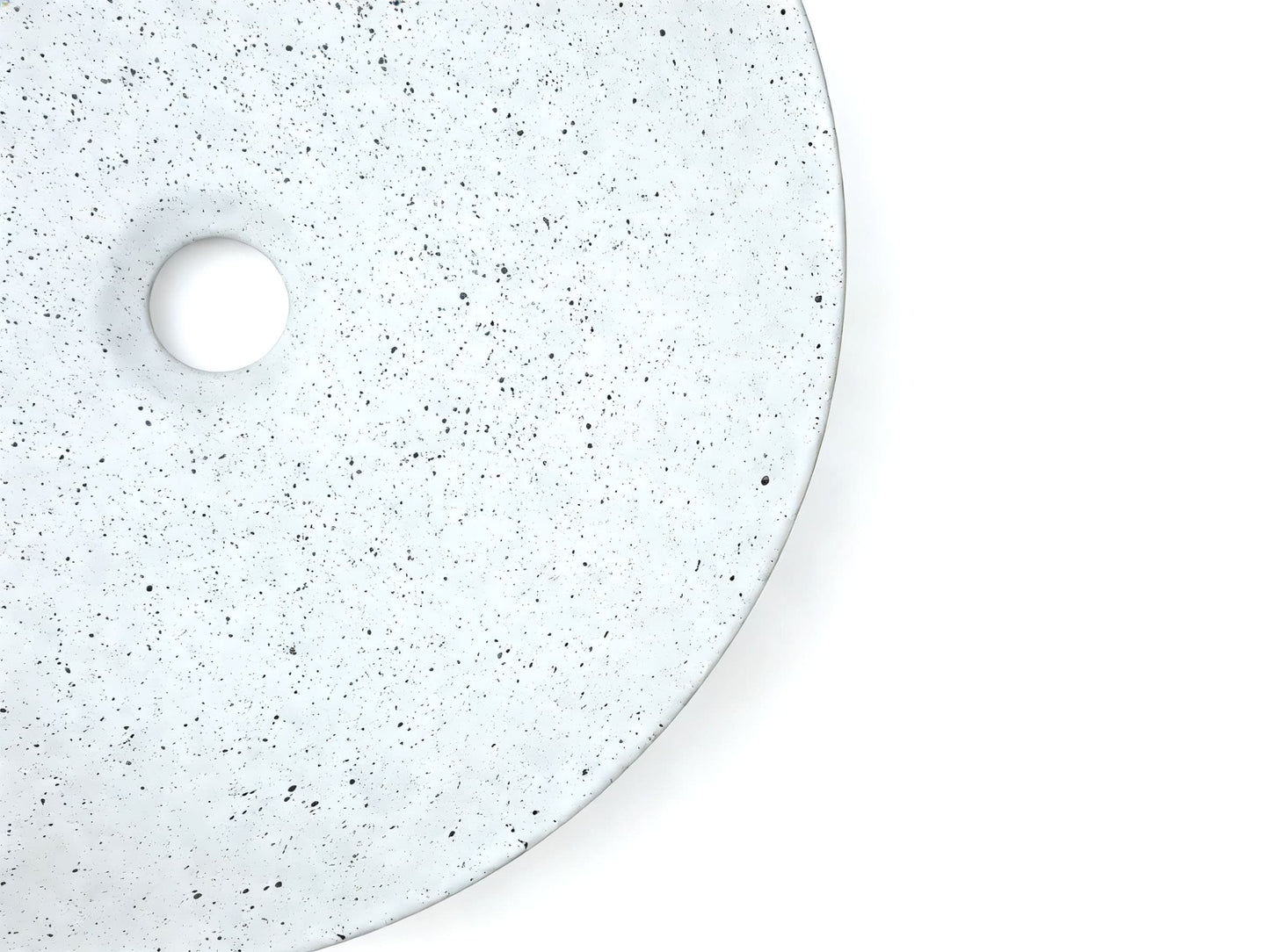 Sasso 40 Counter-top Round Basin - Speckled White