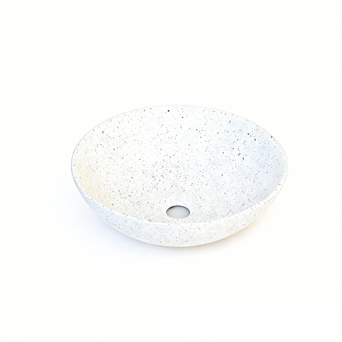 Sasso 40 Counter-top Round Basin - Speckled White