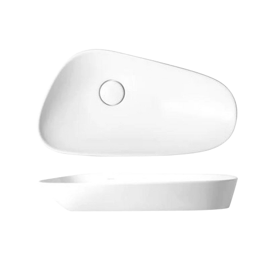 Subtle 650x350 Bench Basin Gloss White