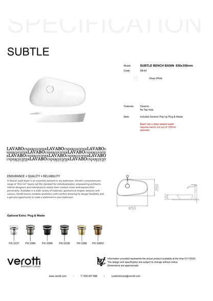 SUBTLE (W650 , D350 , H100)