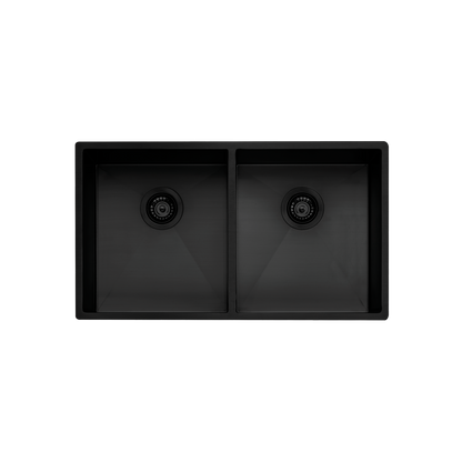 Oliveri Spectra Double Bowl Sink Black