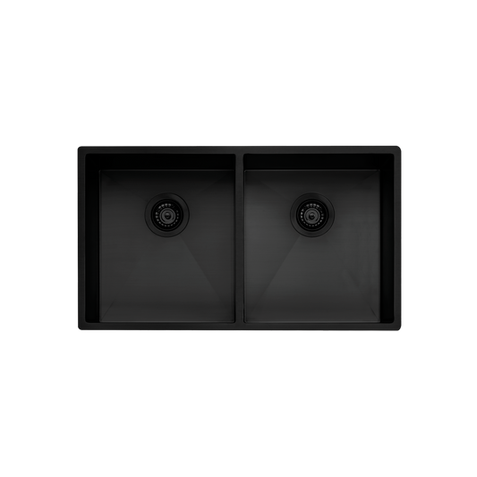 Oliveri Spectra Double Bowl Sink Black