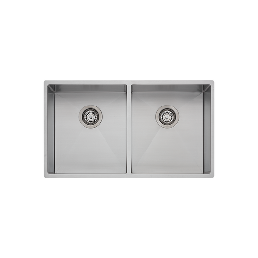 Oliveri Spectra Double Bowl Sink Natural Steel