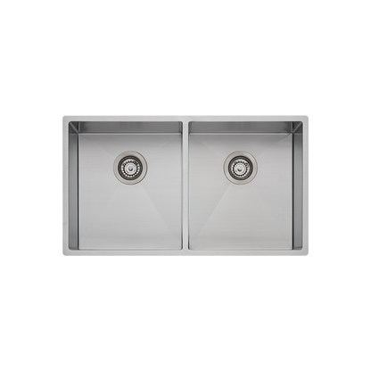 Oliveri Spectra Double Bowl Sink Natural Steel