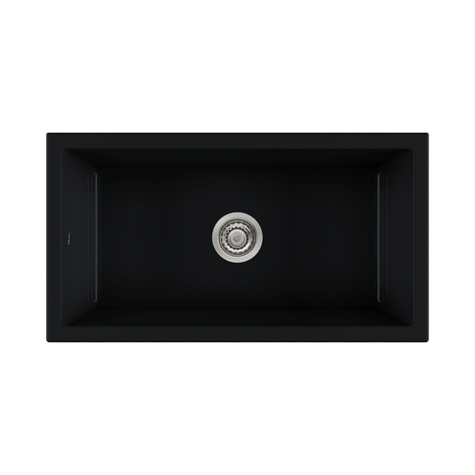 Oliveri Sicily Fireclay Farmhouse Countertop or Undermount Sink Matte Black