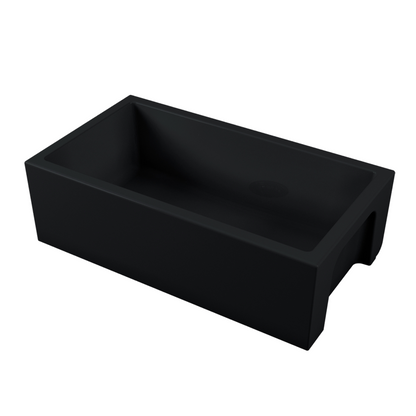 Oliveri Sicily Fireclay Farmhouse Countertop or Undermount Sink Matte Black