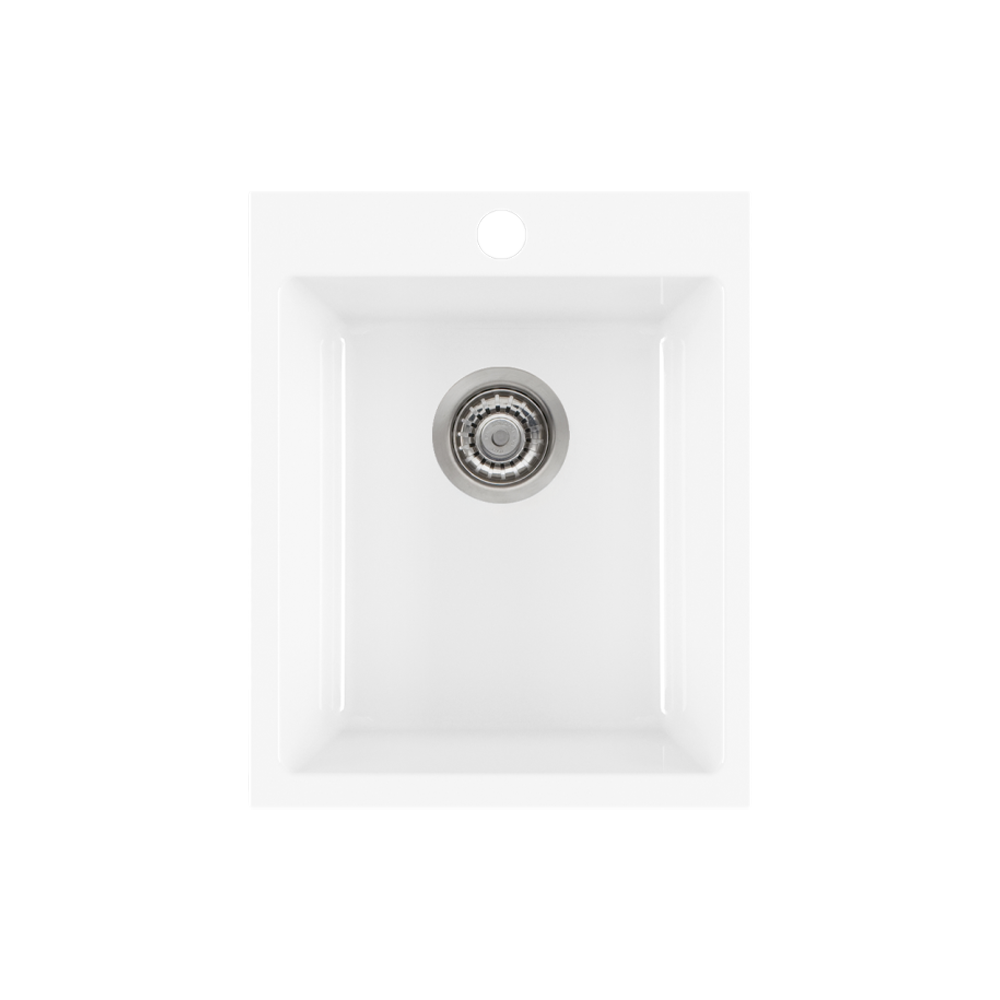 Oliveri Sicily Single Bowl Fireclay Topmount Sink White