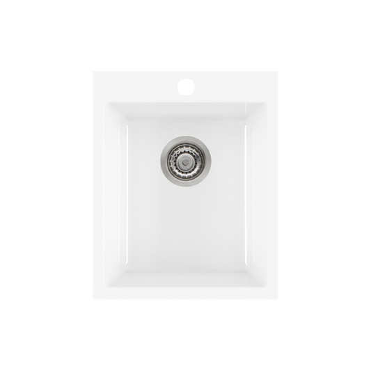 Oliveri Sicily Single Bowl Fireclay Topmount Sink White